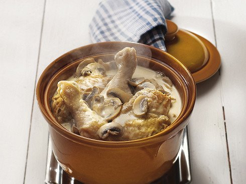 Cocotte de poulet aux champignons