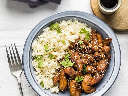 Poulet teriyaki au riz